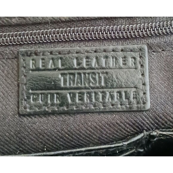 Transit Genuine Blk Genuine Leather Backpack Multi Zip Pockets 10X3X10 Packable main image 7